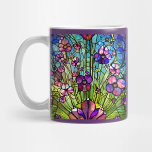 Stained Glass Flowers Mug